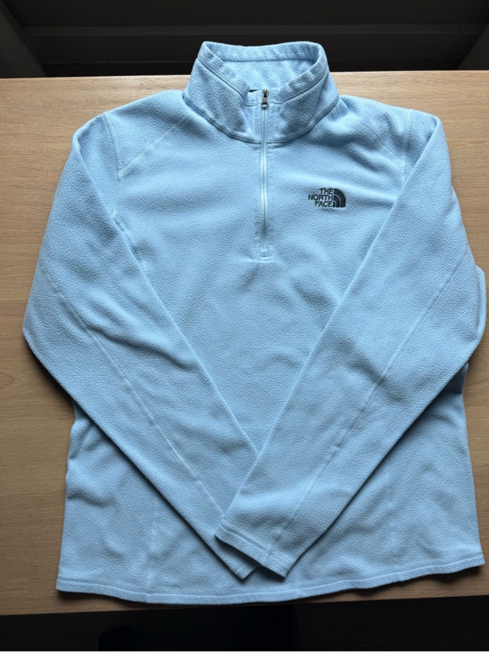 The North Face Women’s Light Blue Quarter-Zip Fleece Pullover Size Large